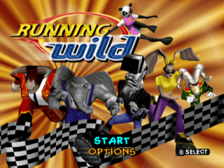 Running Wild title screen for Playstation